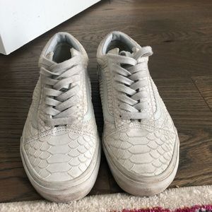 White Snakeskin Vans